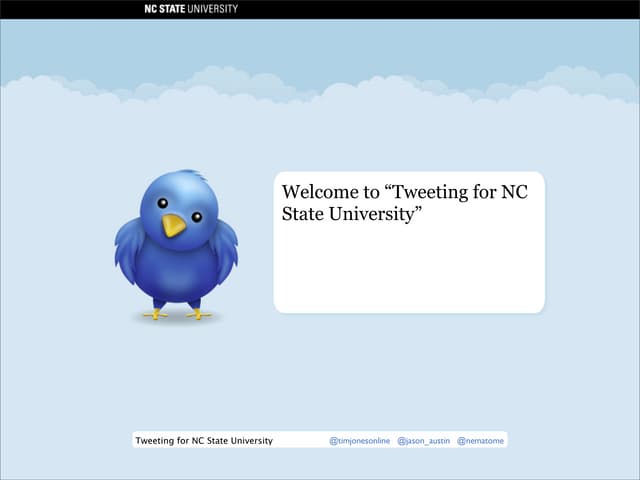 Tweeting For NC State University