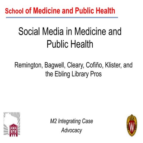 Social Media in Public Health and Medicine
