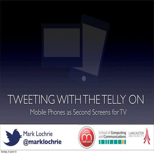 Tweeting with the telly on!