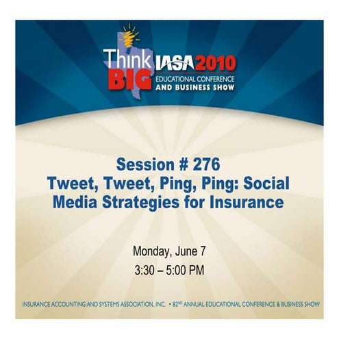 Tweet, Tweet, Ping, Ping   Social Media Strategies For Insurance