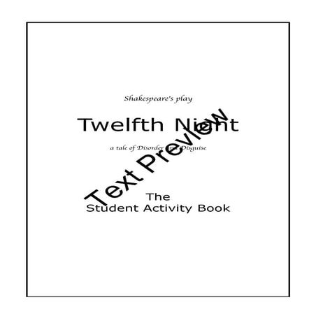 The Twelfth Night Student Activity Workbook