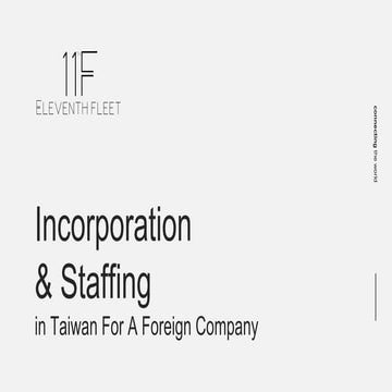 Taiwan Entry Pack: Creating Your Own Company