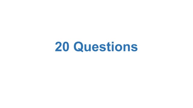 Twenty Questions The Game And Some Of The Basics Of How To Play PPT 9a372c7b Thumbnail 
