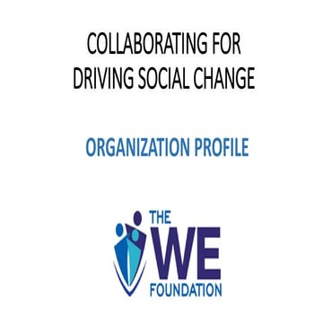 The We Foundation- Non-profit Organization | PDF