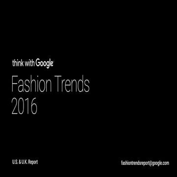 Fashion Trends 2016 Google