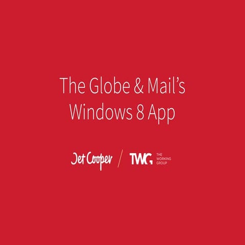 Designing Globe News - Windows 8 App Workshop