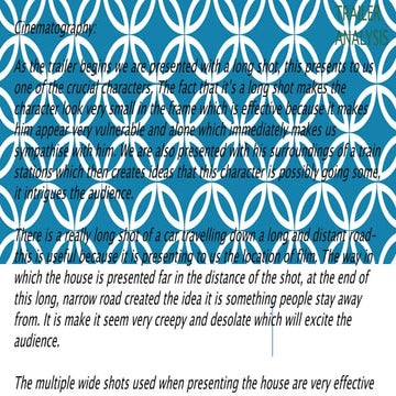 Promotional Packages Analysis: Trailer, Poster, Magazine cover