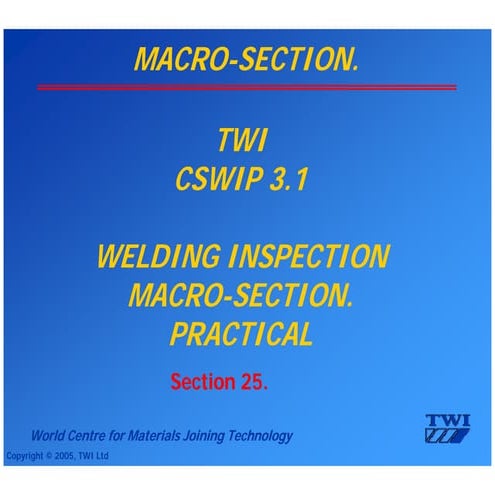 Comprehensive Training on Macro Section Welding Inspection and Defect ...