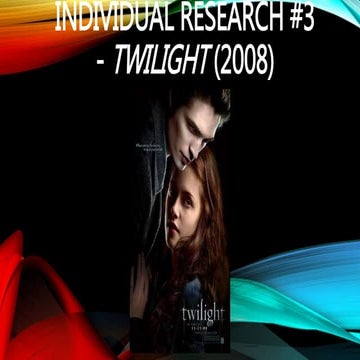 Twilight individual research 3