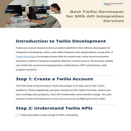 Twilio Developer Guide for Scalable Communication Apps | DOCX