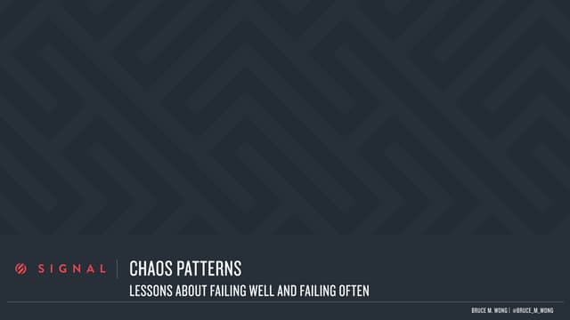 Twilio Signal 2016 Chaos Patterns