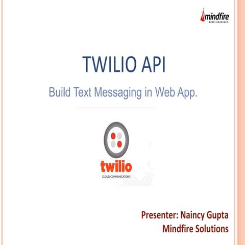 TWILIO SMS Introduction