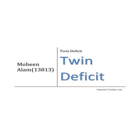 Twin deficits