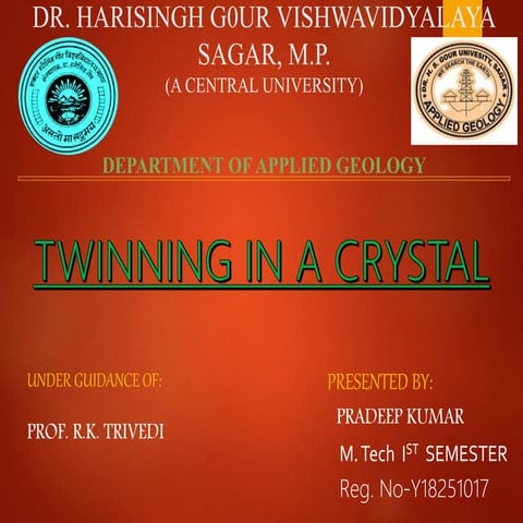 Twinning in crystals(crystallography)