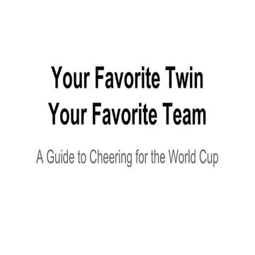 A Twins Fan's Guide to World Cup Teams