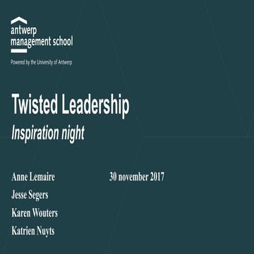 Twisted leadership - Inspiration Night 2017 keynote