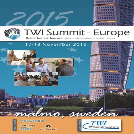 TWI Summit Europe 2015 program  