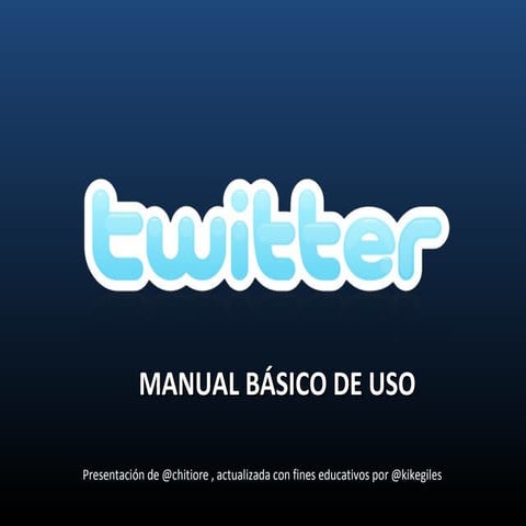 Clase 03 ISIL 2009-2 Tutorial y manual de uso de Twitter | PPT