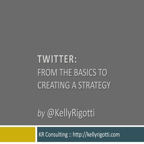 Twitter: From the Basics to Creating a Strategy