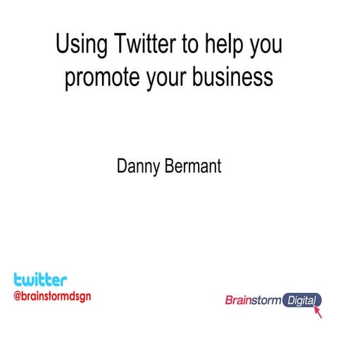 Using Twitter to help promote your business