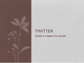 Twitter: What it means to tweet