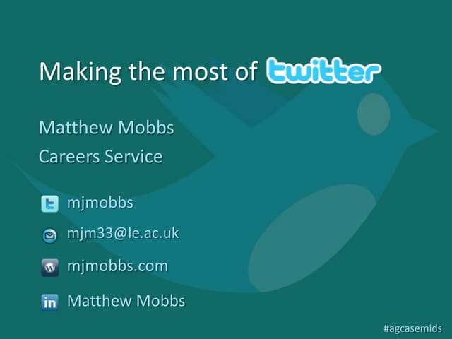 Making the most of Twitter