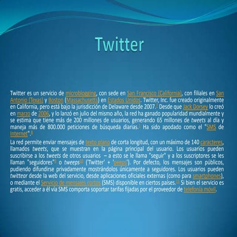 Historia de twitter | PPTX