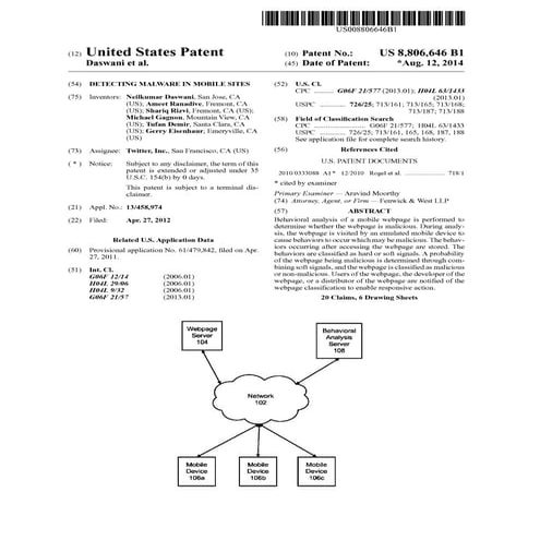 Twitter Malware Patent