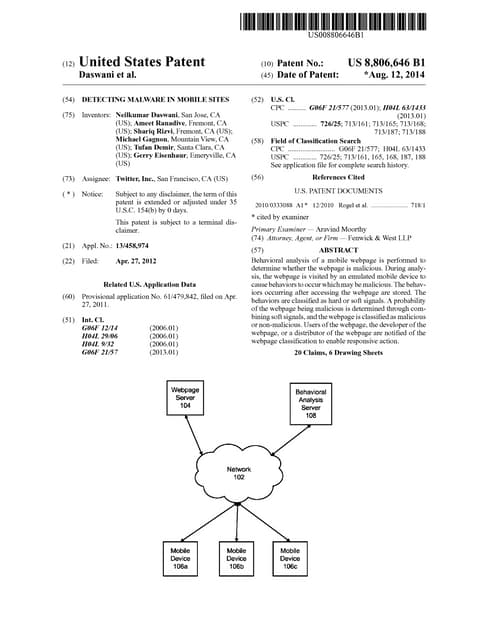 Twitter Malware Patent