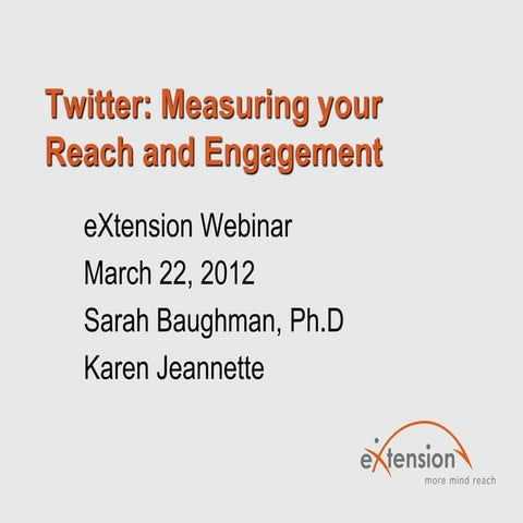 Twitter - Measuring Reach and Engagement