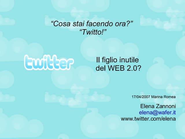 Twitter @ RavennaLUG