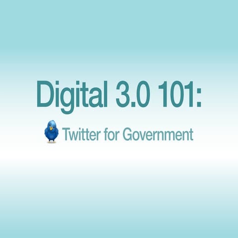Twitter 101 for Government