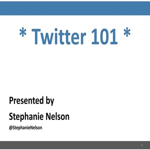 Twitter 101 ppt