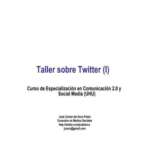 Taller de Twitter