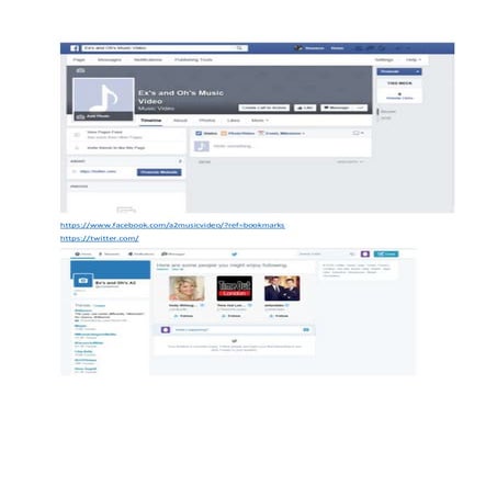 Twitter and facebook