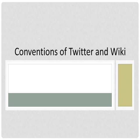 Twitter and wiki