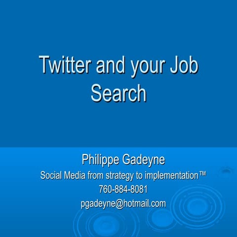 Twitter  and your job search