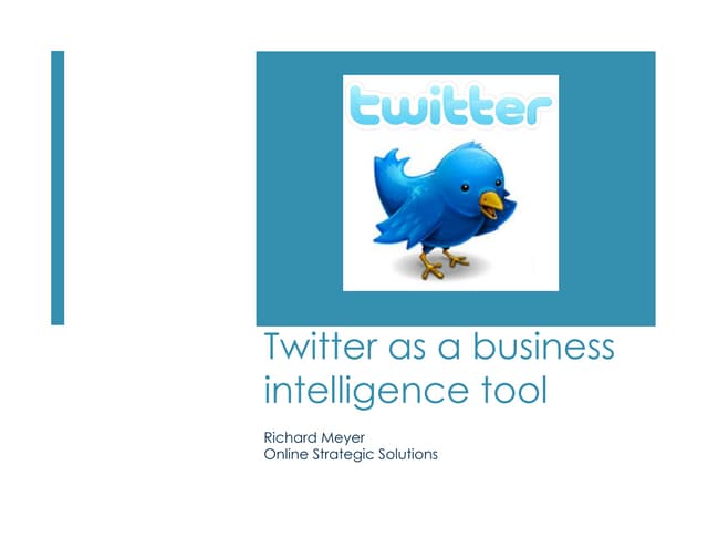Twitter As Business Tool