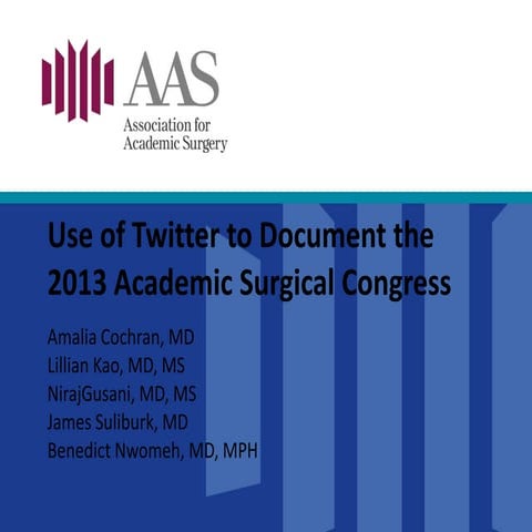 #AcadSurg2014 Twitter Talk