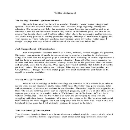 Twitter Assignment