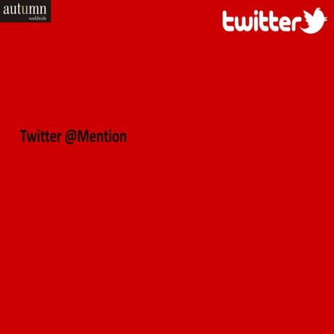 Twitter @mention or @replies