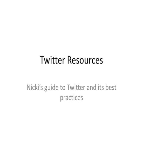 Twitter Resources