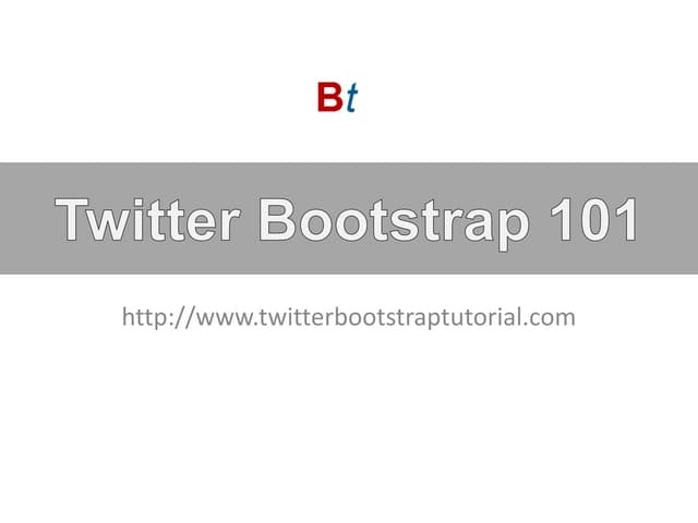 Twitter bootstrap 101