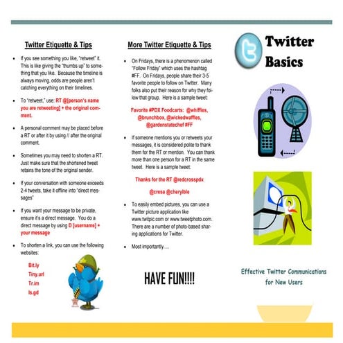 Twitter brochure