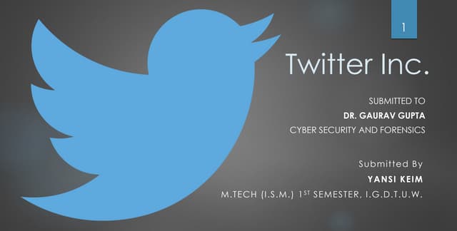 Forensic Anaysis on Twitter