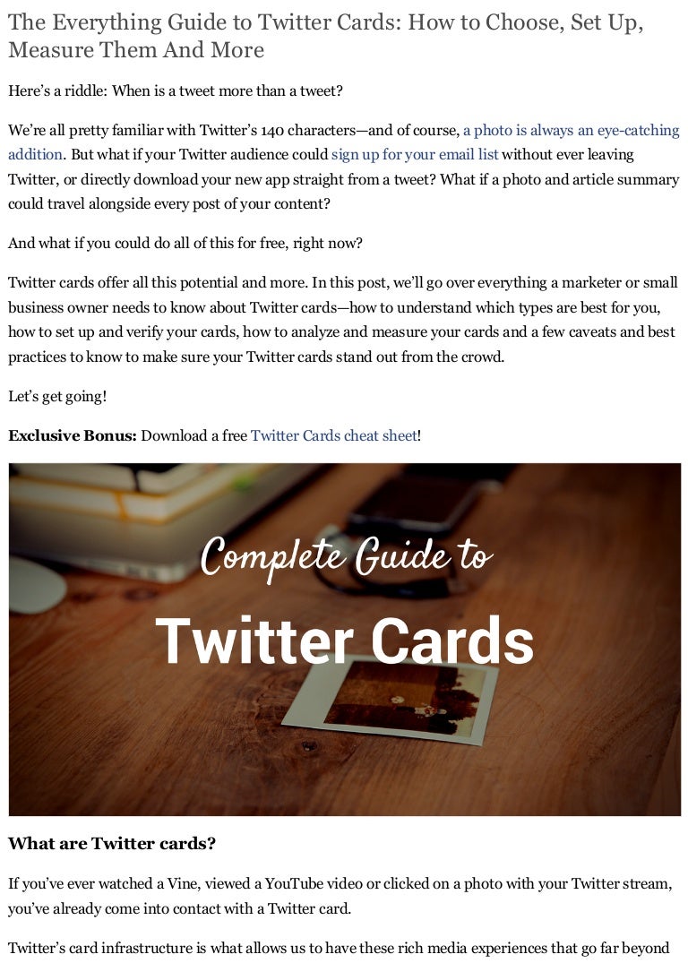Twitter Lead Generation Cards complete guide how to set up, measure,…