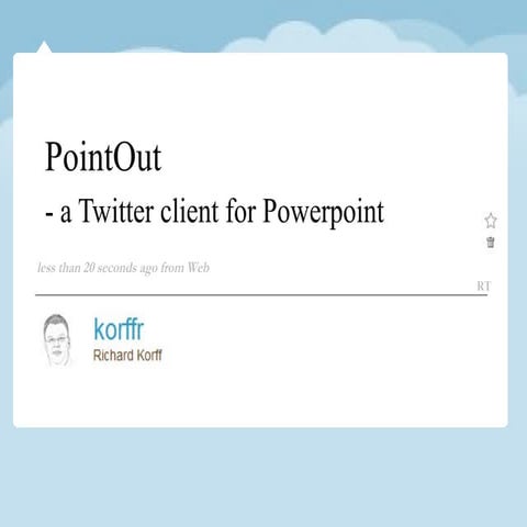Point Out - a Twitter Client For Powerpoint 