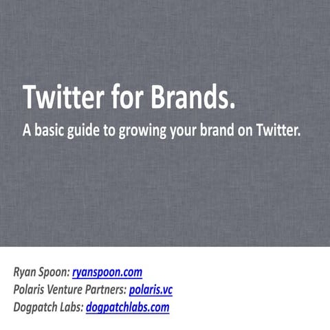How to Grow Your Brand on Twitter
