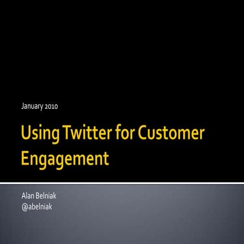 Twitter For Customer Engagement