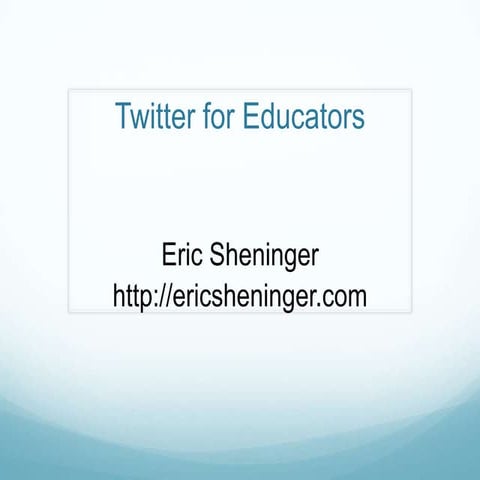 Twitter for educators